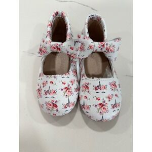 Monkey Feet White Floral Unicorn Bow Baby Girl Shoes 2-3 Years